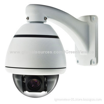 PTZ Camera, 12X Optical Zoom, Wall Mount and Calling Mount Bracket Option, IP66, Lighting-proof